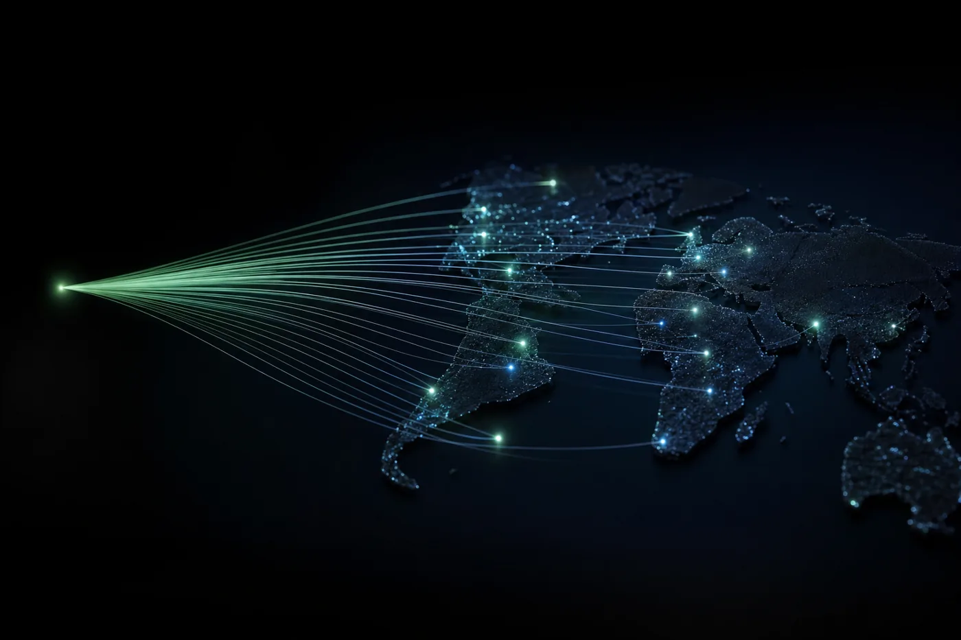 One source distributed to many channels and regions